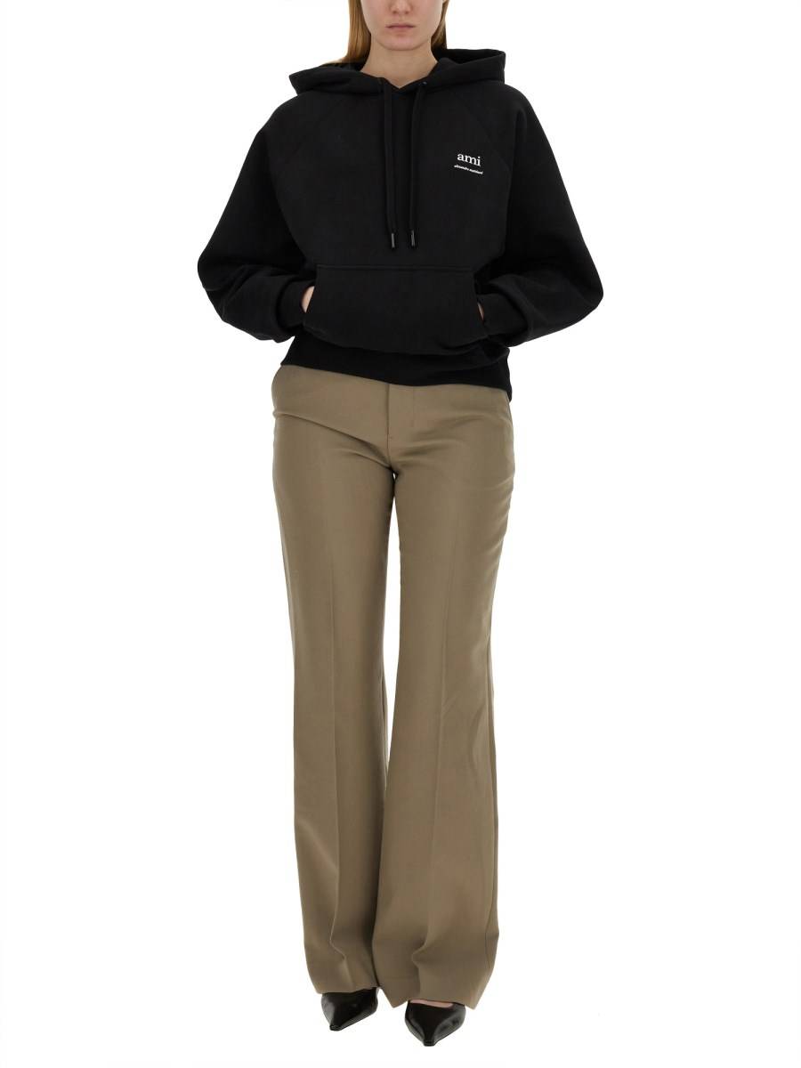 AMI PARIS FELPA IN COTONE CON LOGO