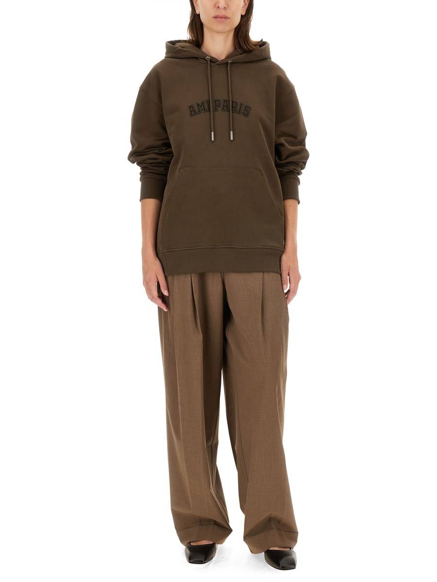 AMI PARIS FELPA IN COTONE CON LOGO