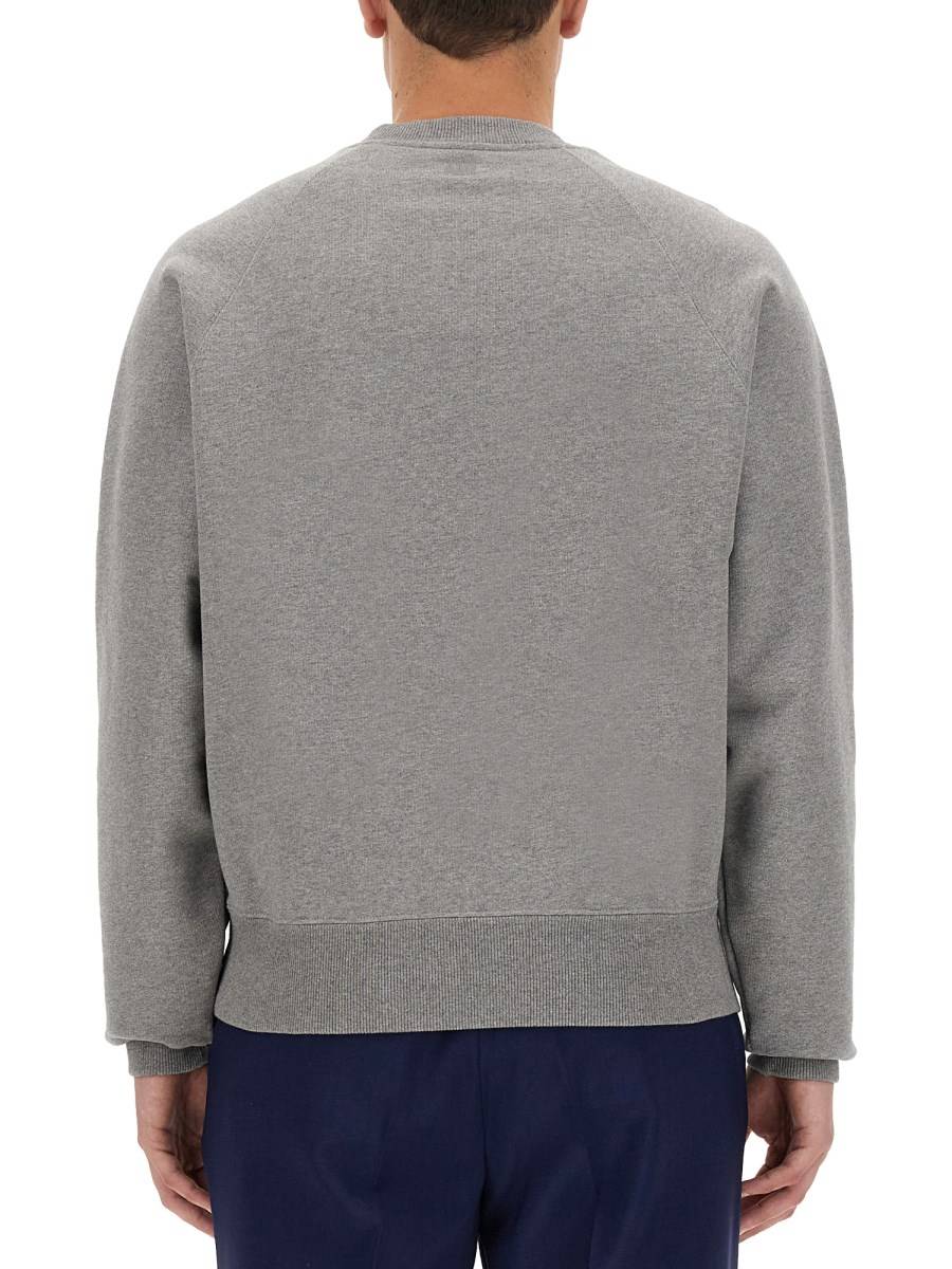 AMI PARIS FELPA IN COTONE CON RICAMO LOGO