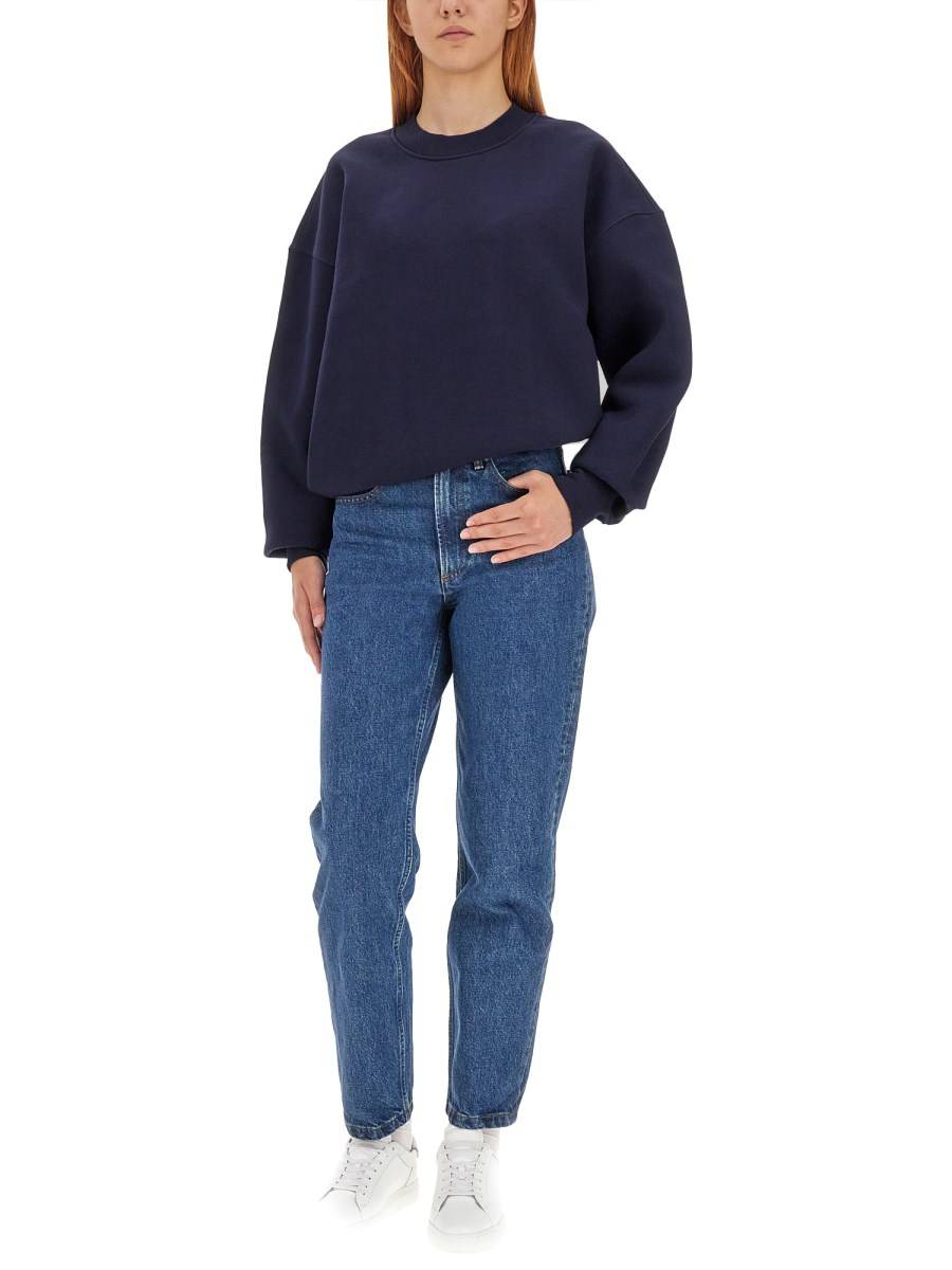 AMI PARIS FELPA IN COTONE CON RICAMO LOGO