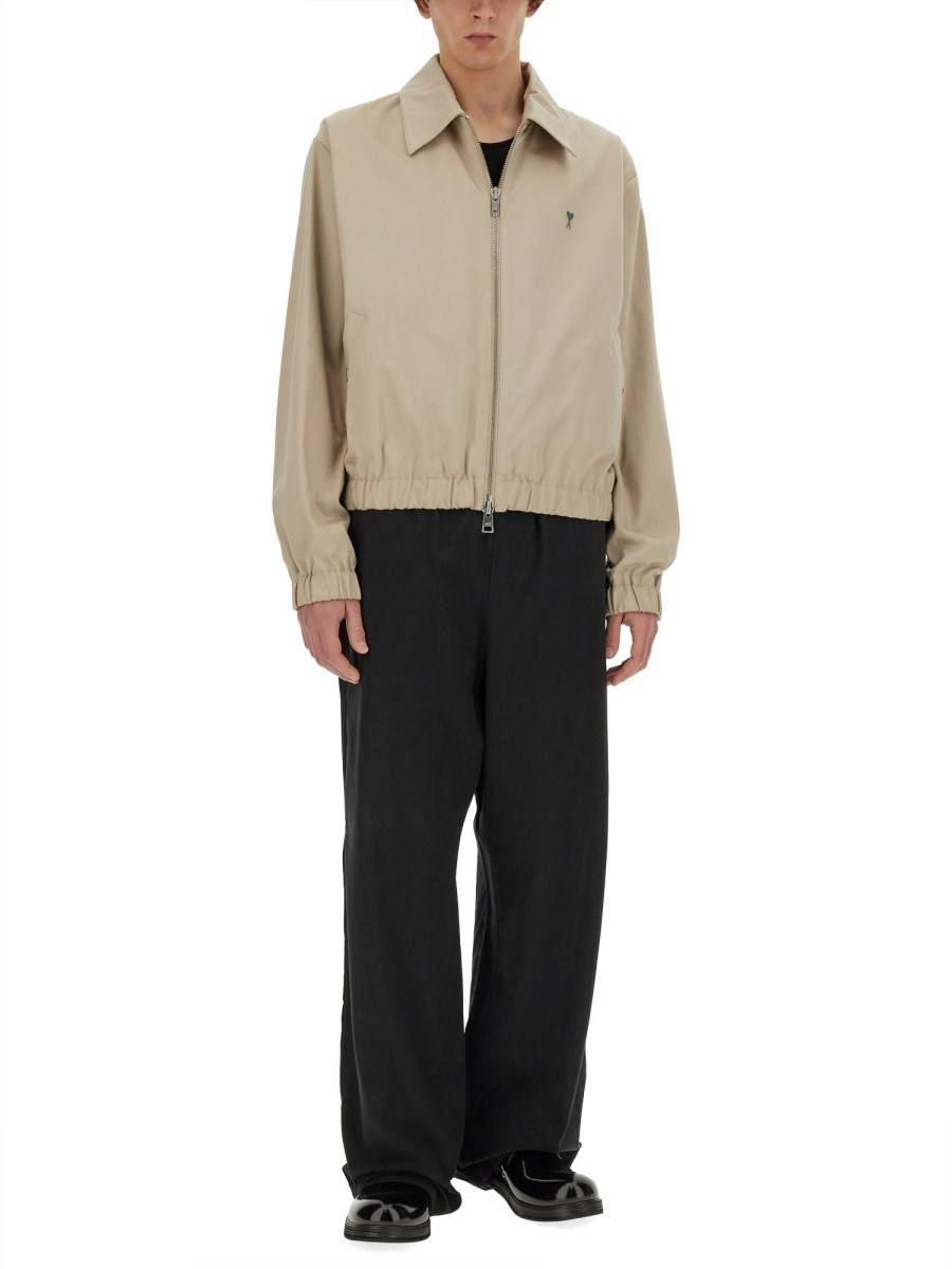 AMI PARIS GIACCA IN COTONE CON ZIP