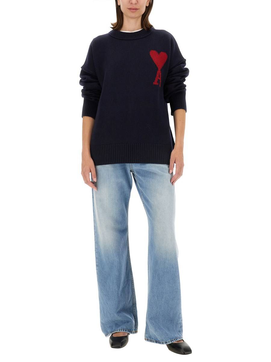 AMI PARIS MAGLIA CON RICAMO LOGO