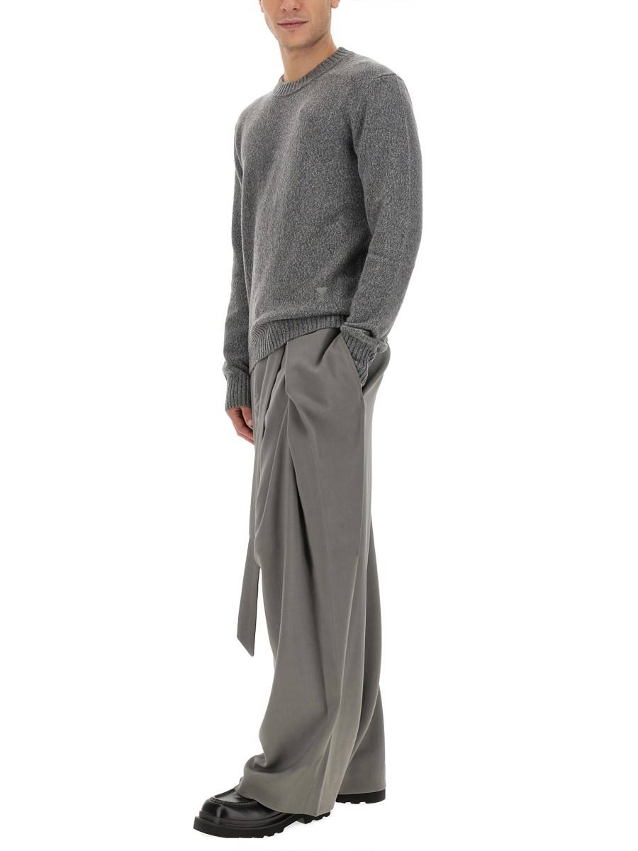 AMI PARIS MAGLIA IN CASHMERE CON LOGO