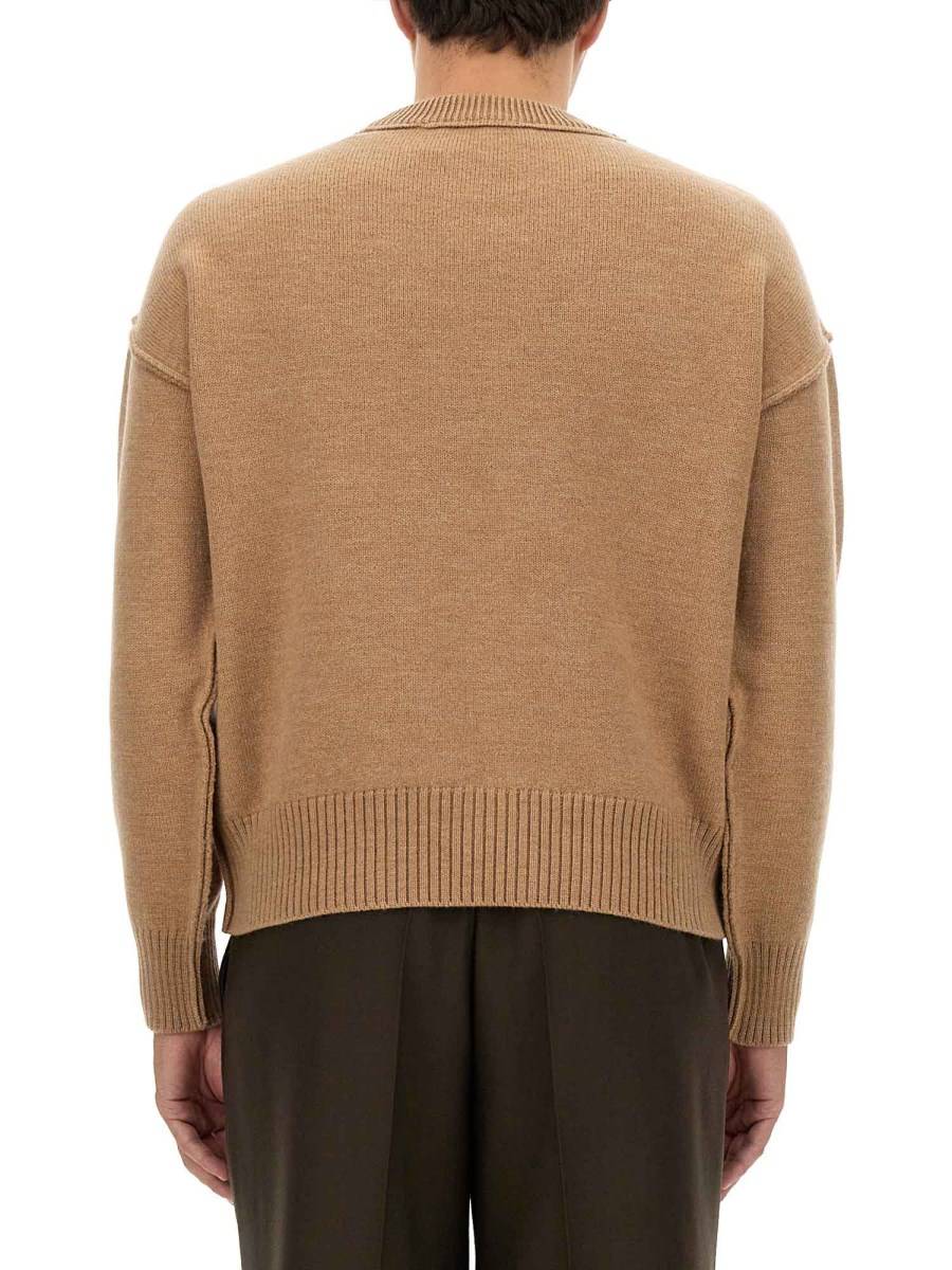AMI PARIS MAGLIA IN LANA CON RICAMO LOGO