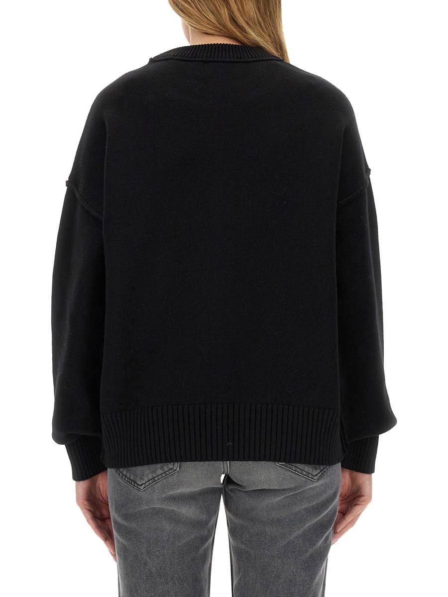 AMI PARIS MAGLIA IN LANA CON RICAMO LOGO