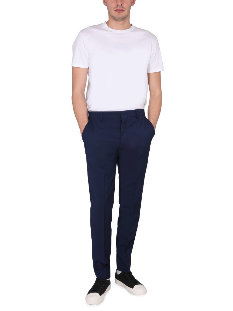 AMI PARIS PANTALONE CIGARETTE FIT IN LANA VERGINE