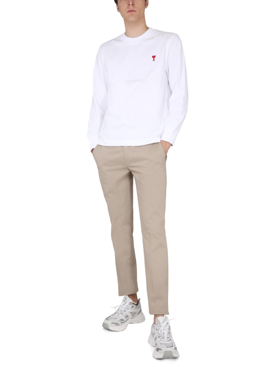 AMI PARIS PANTALONE SLIM FIT IN COTONE