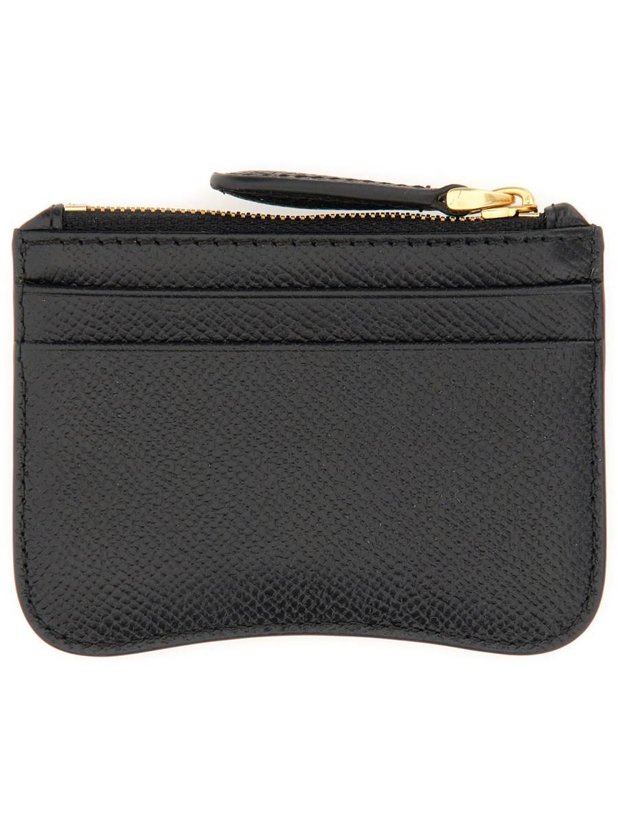 AMI PARIS PORTACARTE IN PELLE CON ZIP "AMI DE COEUR"