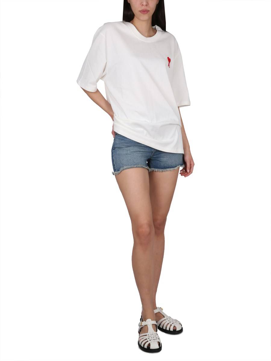 AMI PARIS SHORTS IN DENIM DI COTONE