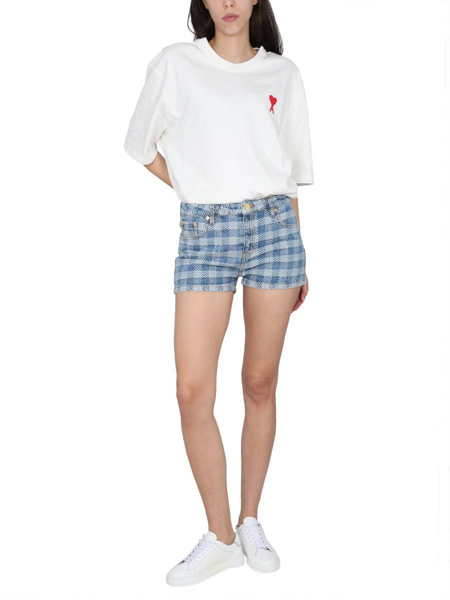 AMI PARIS SHORTS IN DENIM DI COTONE