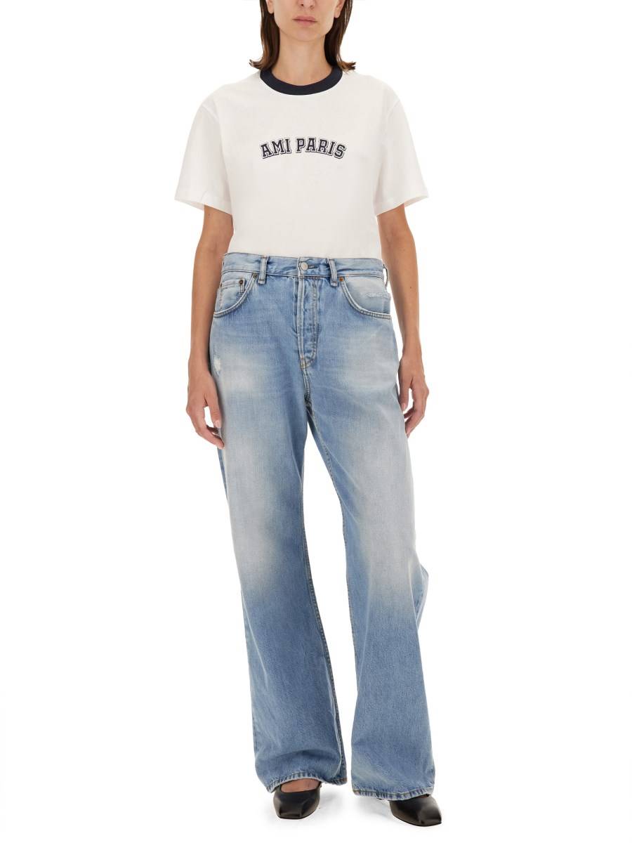 AMI PARIS T-SHIRT IN COTONE CON LOGO