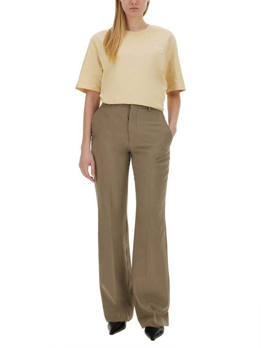 AMI PARIS T-SHIRT IN JERSEY DI COTONE CON LOGO