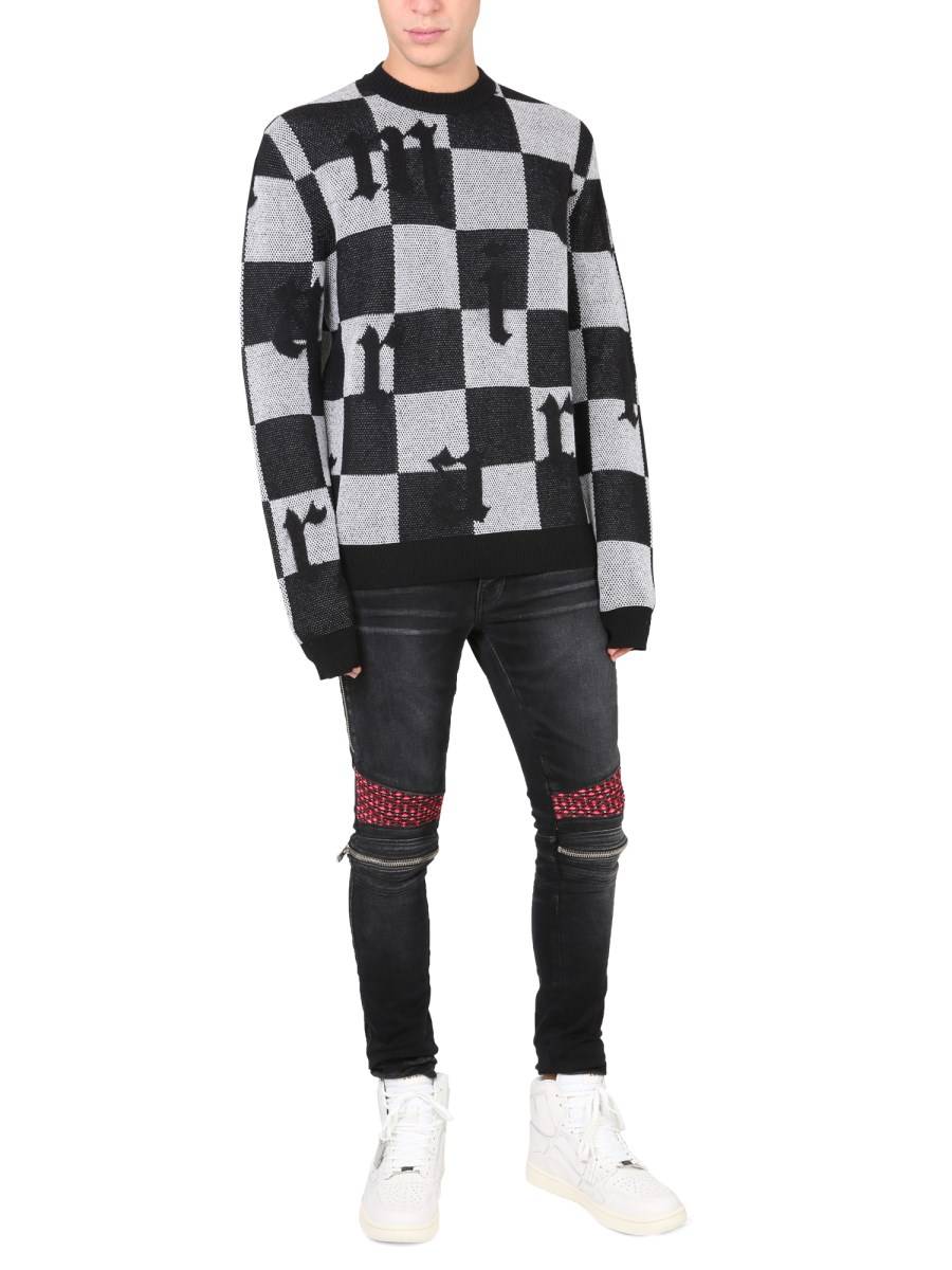 AMIRI MAGLIA IN LANA GIROCOLLO