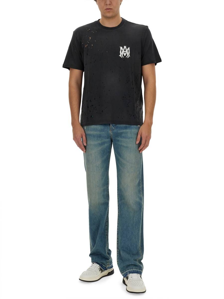 AMIRI T-SHIRT IN JERSEY DI COTONE CON LOGO