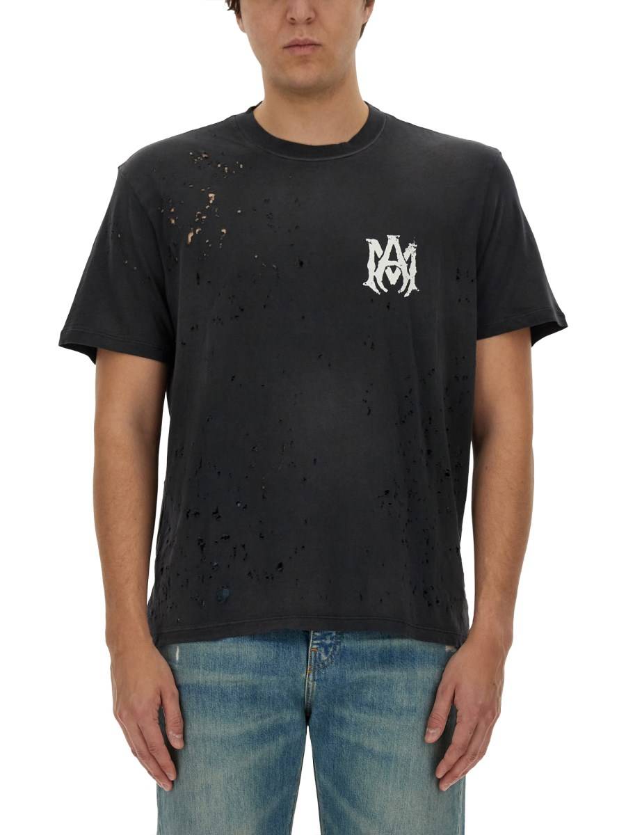 AMIRI T-SHIRT IN JERSEY DI COTONE CON LOGO