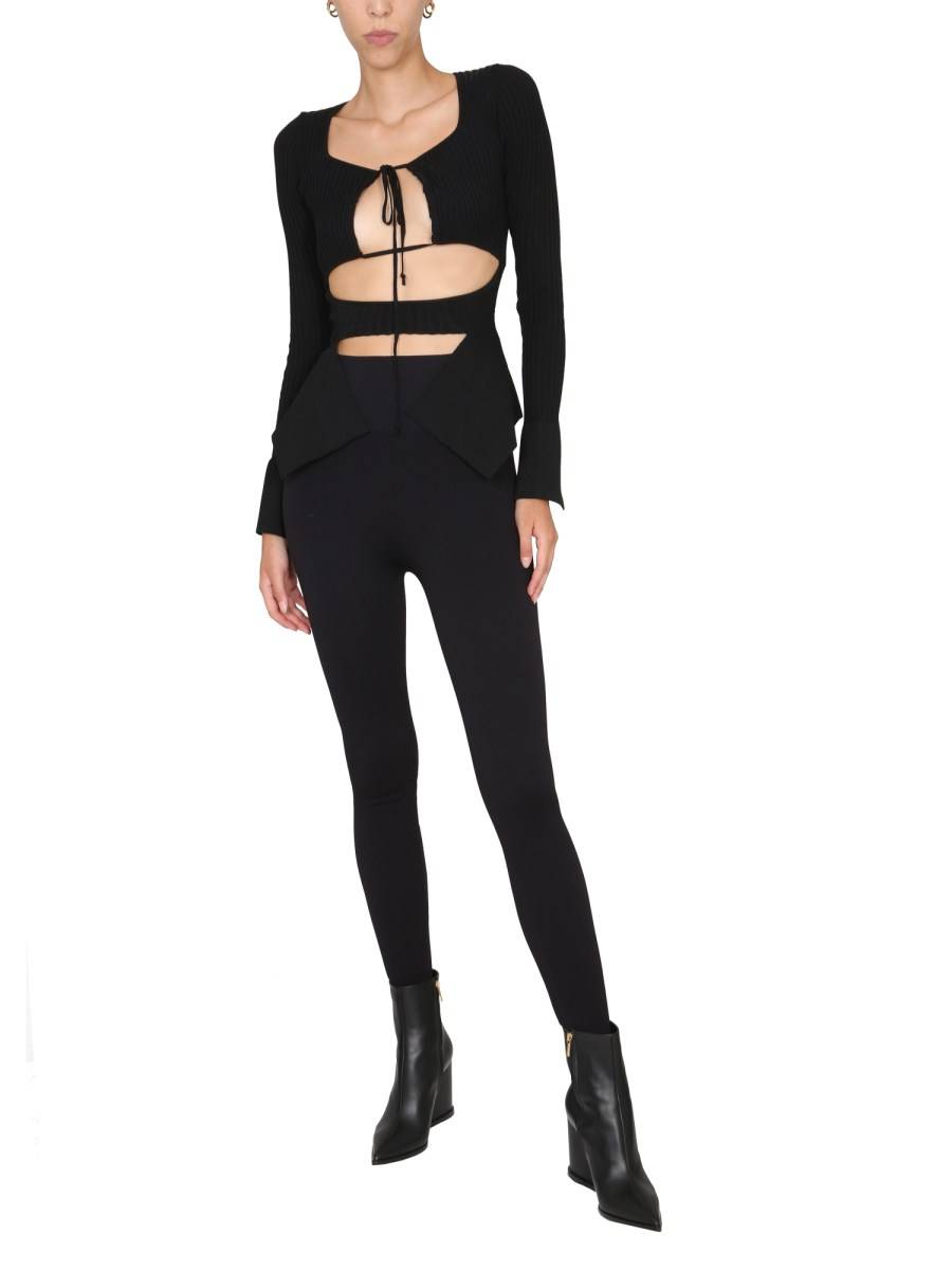 ANDREADAMO TOP A COSTE CON DETTAGLI CUT-OUT