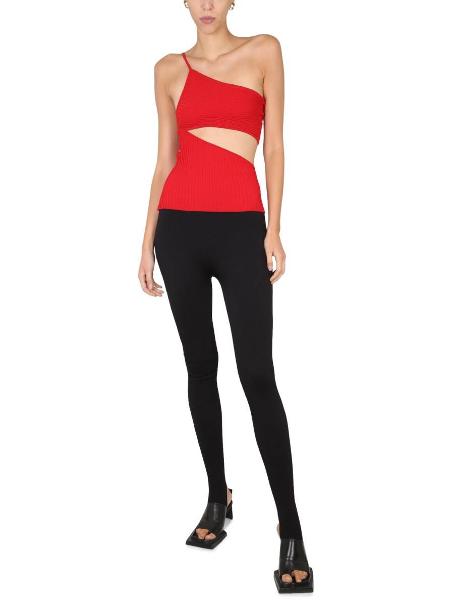 ANDREADAMO TOP MONOSPALLA CON DETTAGLI CUT-OUT