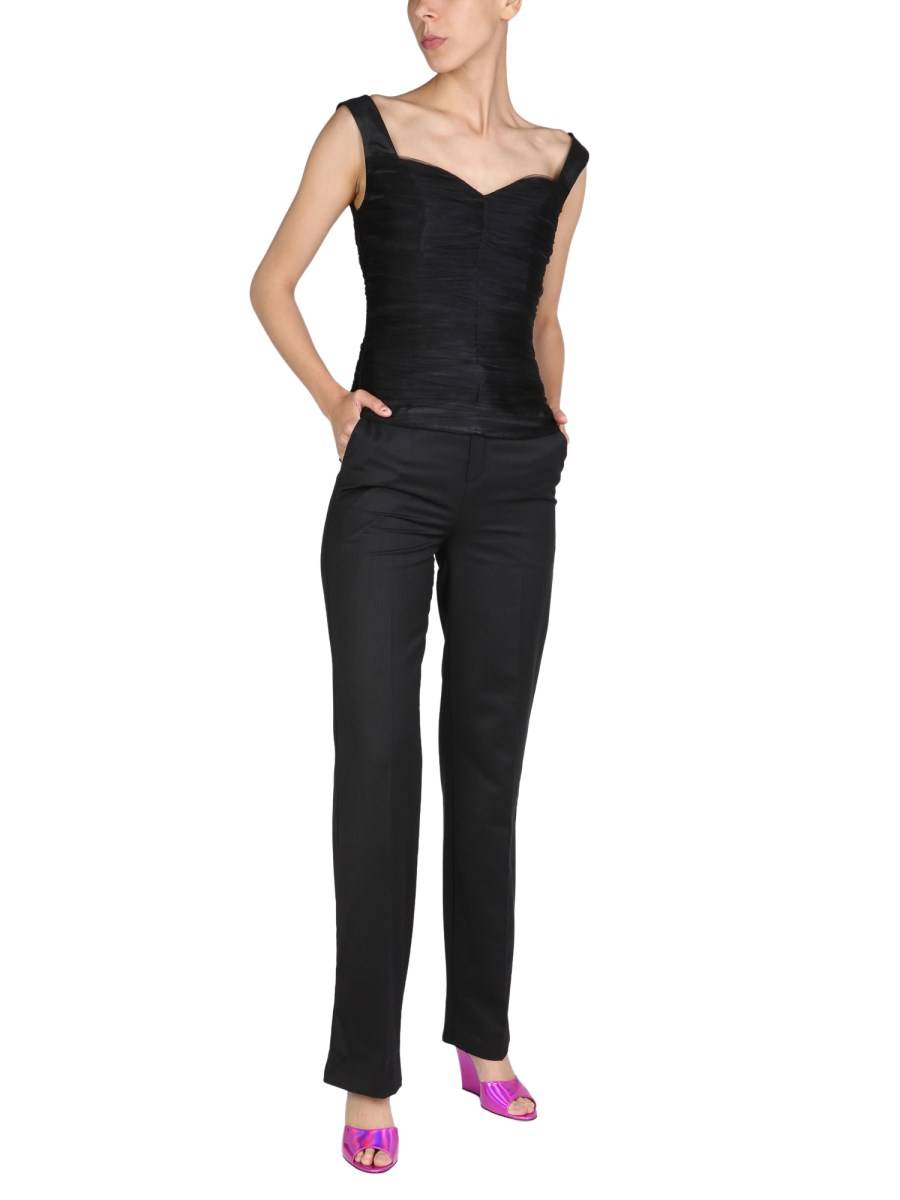 ANOUKI TOP IN ACETATO CON DRAPPEGGIO
