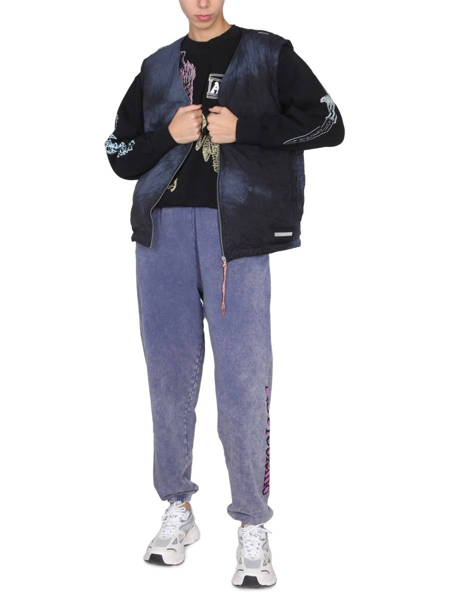ARIES GILET CON SCOLLO A V CON MOTIVO TIE DYE