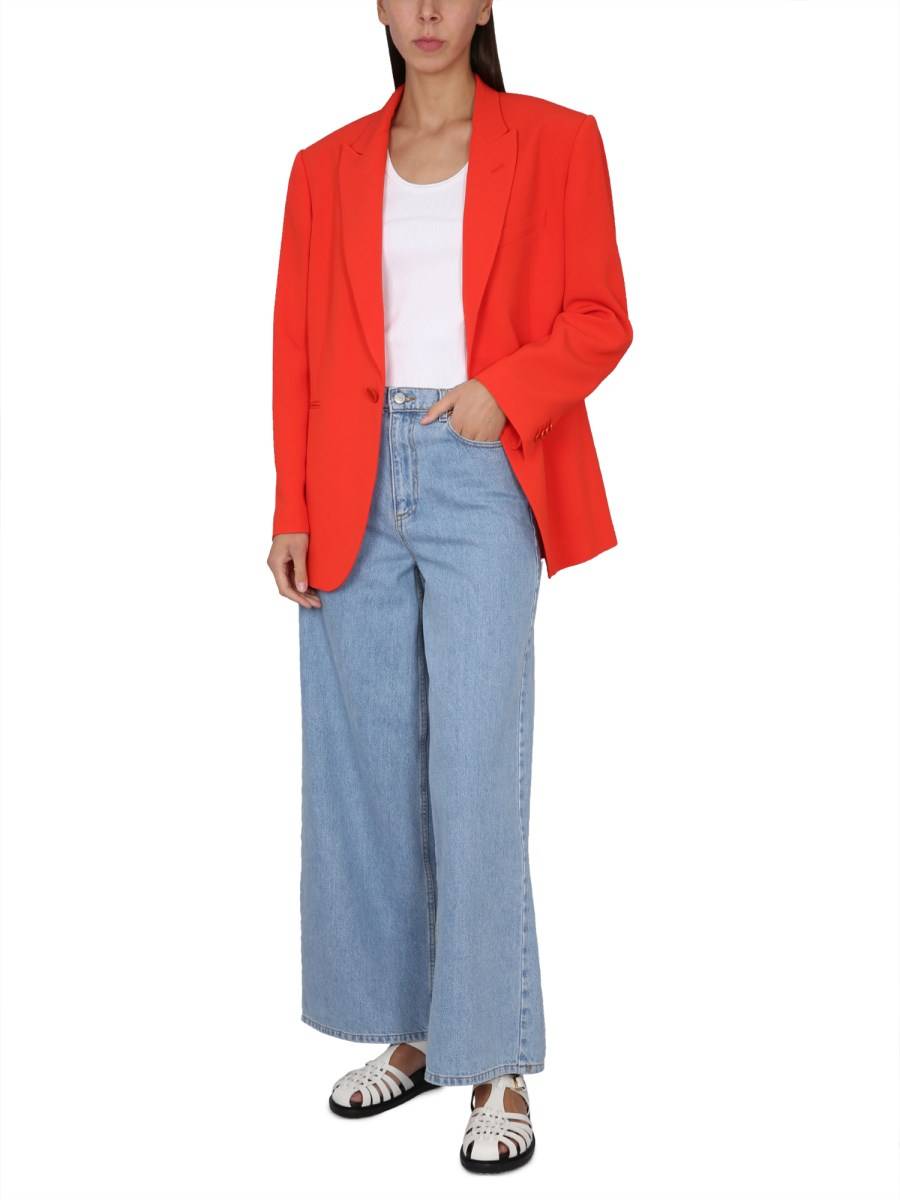 ASPESI BLAZER MONOPETTO IN VISCOSA E ACETATO