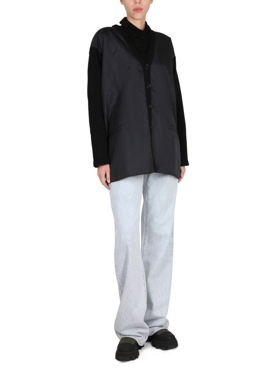 ASPESI CARDIGAN IN LANA CON SCOLLO A V
