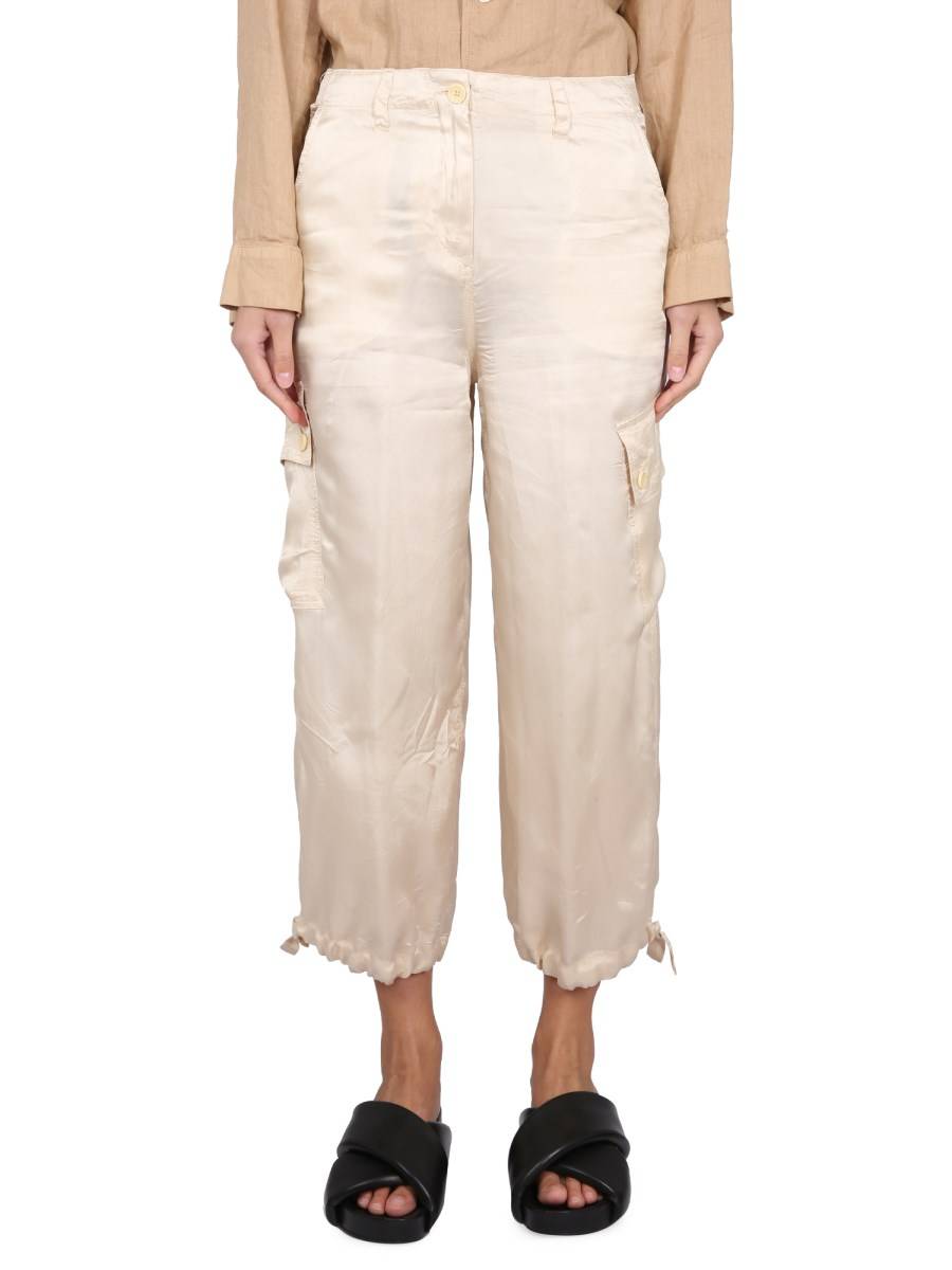 ASPESI PANTALONE CROPPED IN VISCOSA