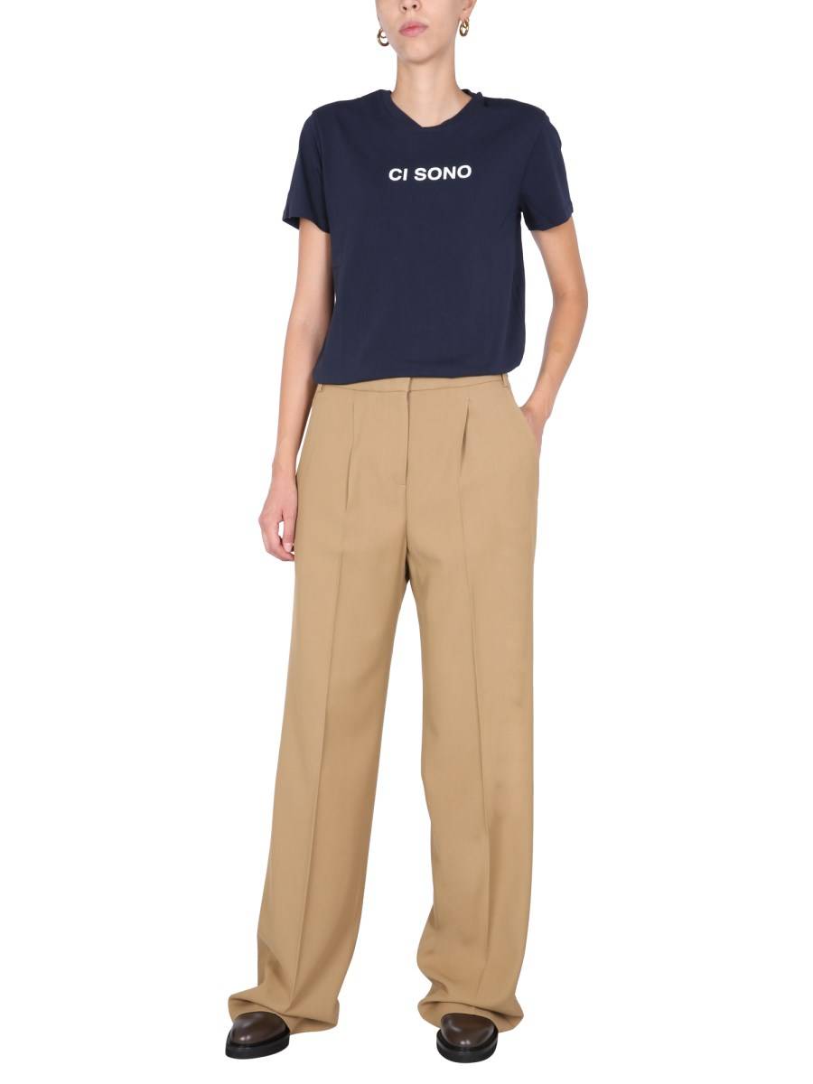 ASPESI PANTALONE IN GABARDINA DI MISTO VISCOSA