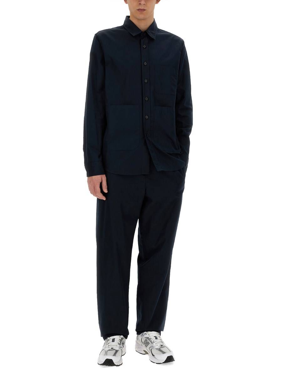 ASPESI PANTALONE IN TWILL DI COTONE E LYOCELL