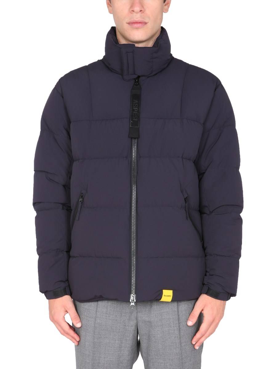 ASPESI PIUMINO IN MISTO NYLON A COLLO ALTO
