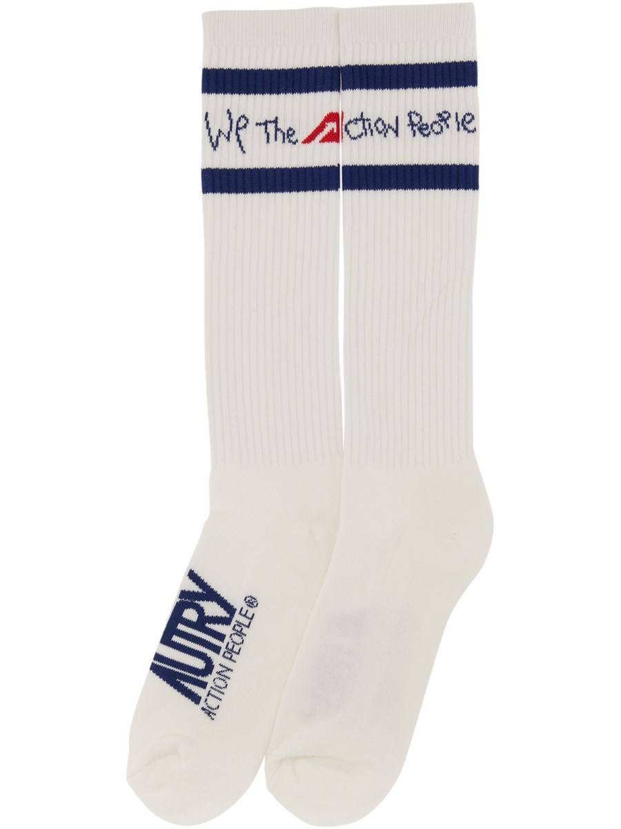 AUTRY CALZINO IN COTONE CON LOGO