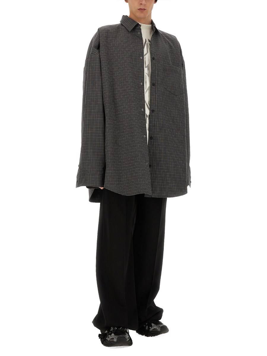 BALENCIAGA CAMICIA OUTERWEAR LARGE FIT IN COTONE
