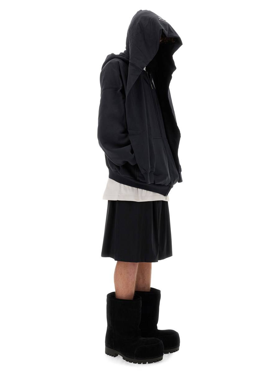BALENCIAGA FELPA IN COTONE CON ZIP