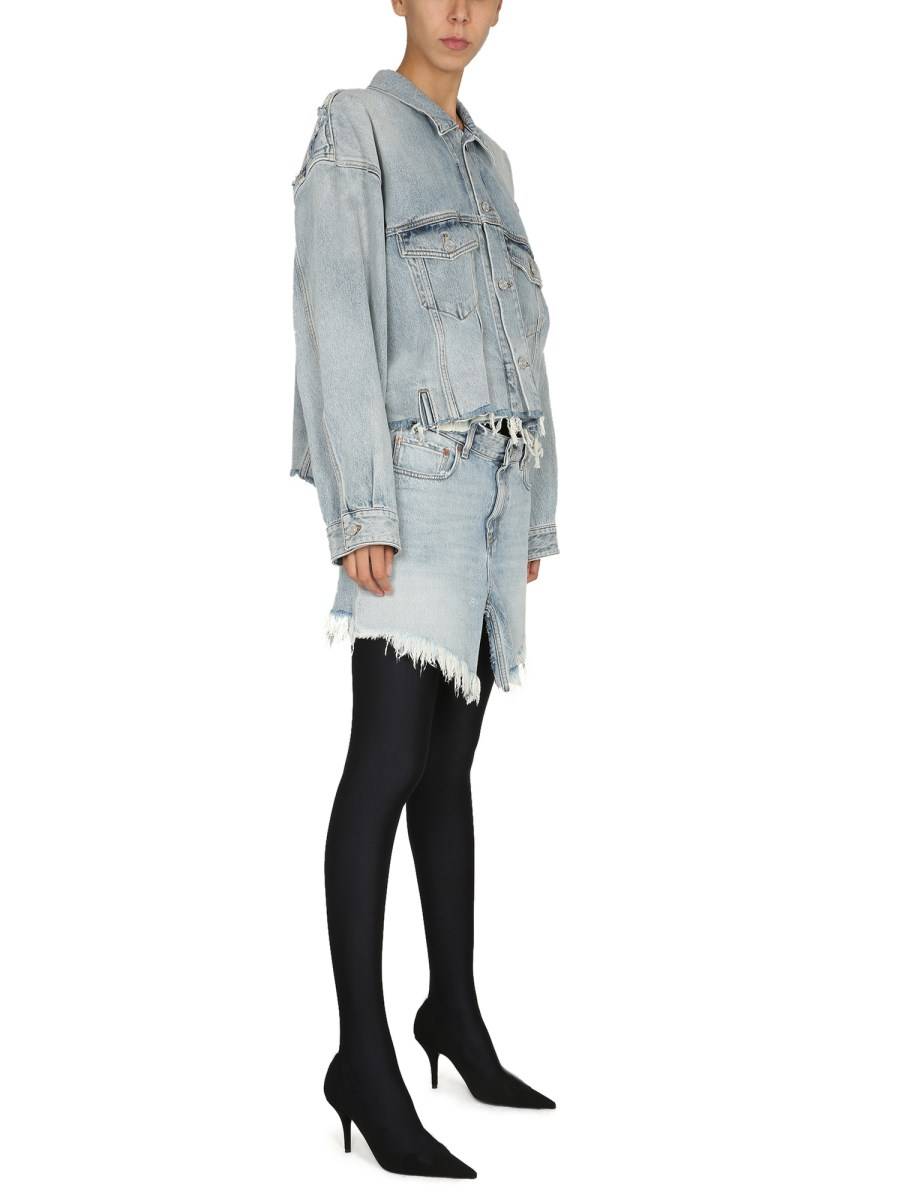 BALENCIAGA GONNA MINI IN DENIM DI COTONE