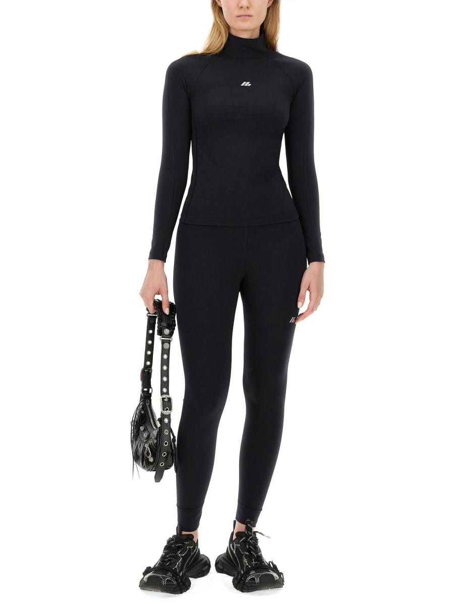 BALENCIAGA TOP IN TESSUTO TECNICO CON LOGO