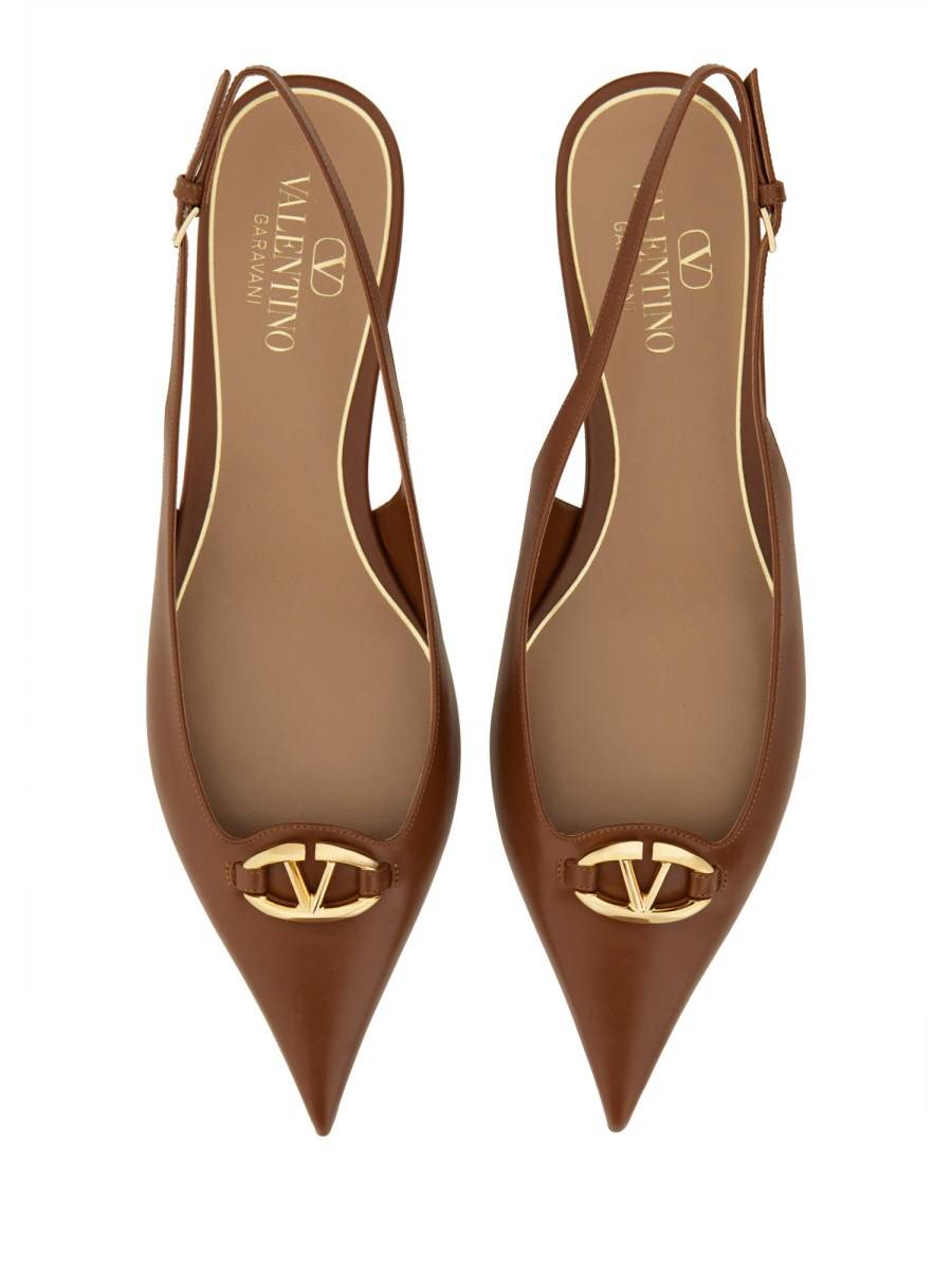 VALENTINO GARAVANI BALLERINA SLINGBACK VLOGO THE BOLD EDITION IN PELLE