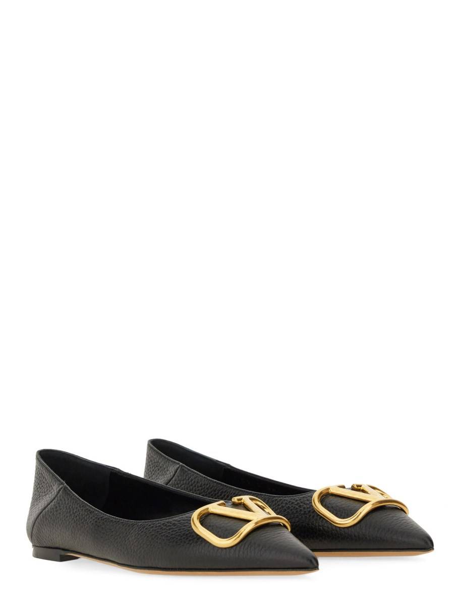 VALENTINO GARAVANI BALLERINA VLOGO SIGNATURE IN PELLE