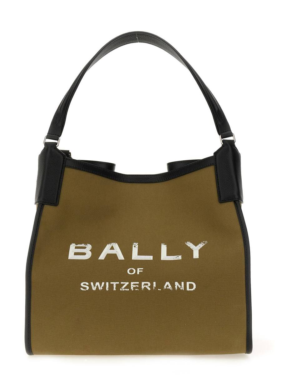 BALLY BORSA SHOPPING "ARKLE" LARGE IN CANVAS E PELLE