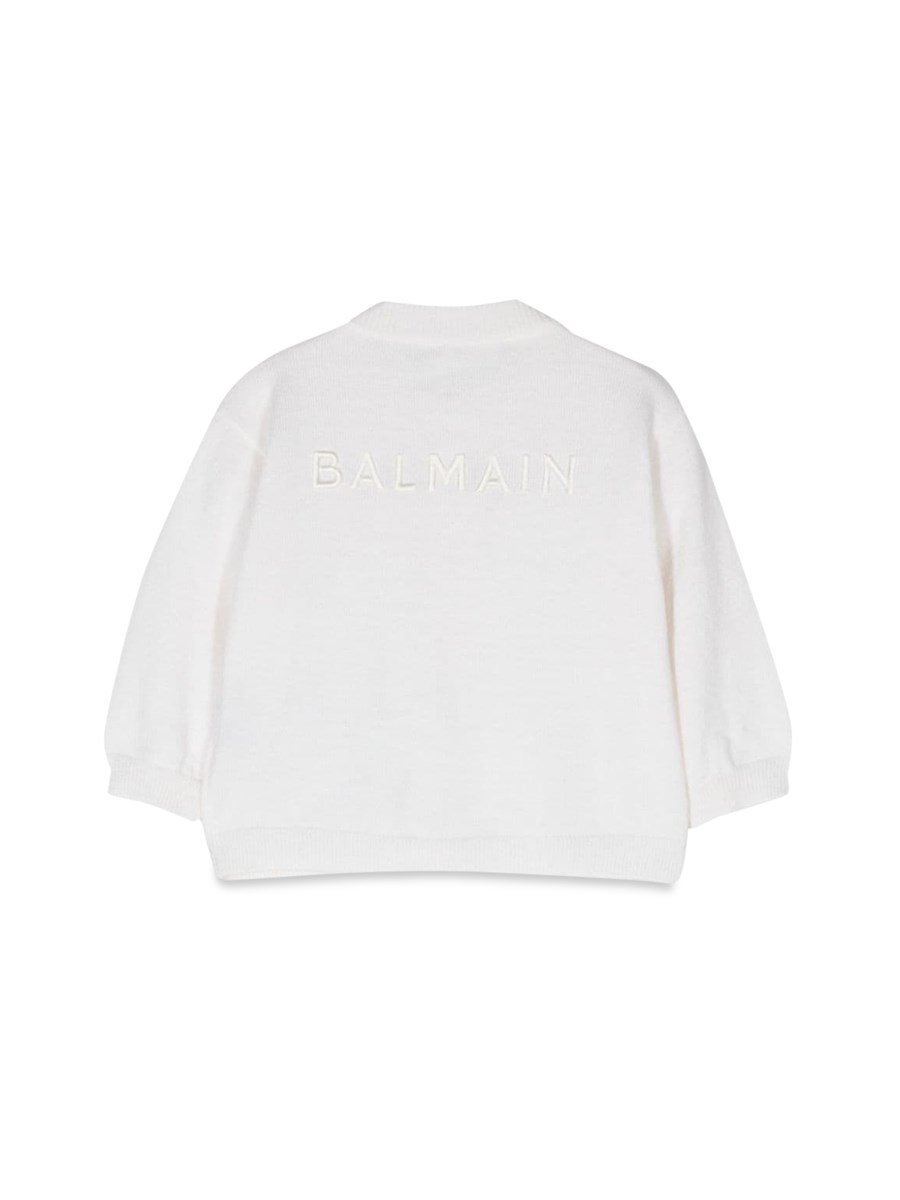 BALMAIN CARDIGAN IN COTONE CON BOTTONI