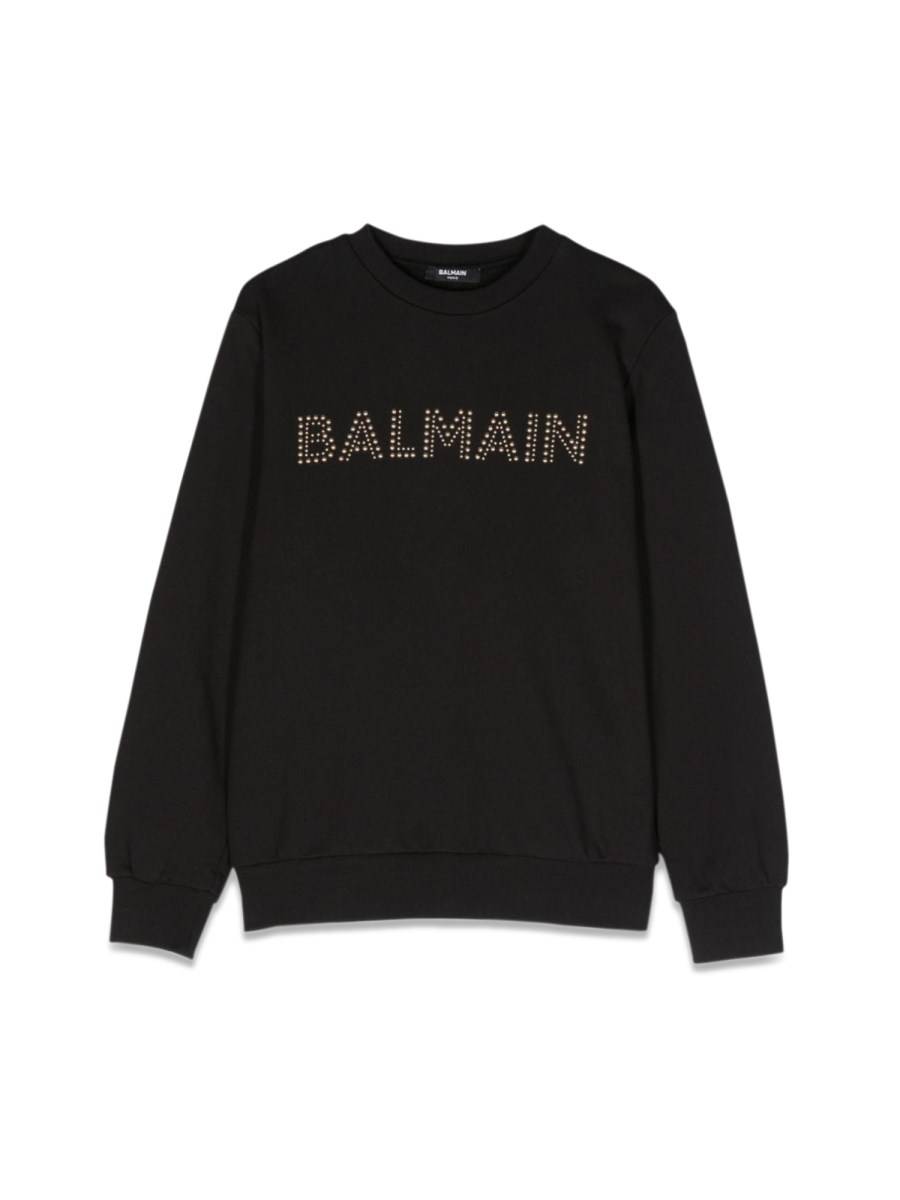 BALMAIN felpa girocollo logo