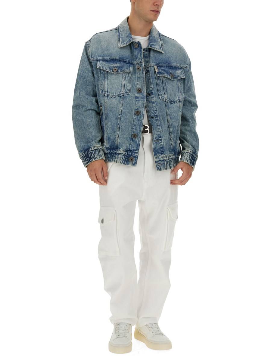 BALMAIN GIACCA IN DENIM DI COTONE