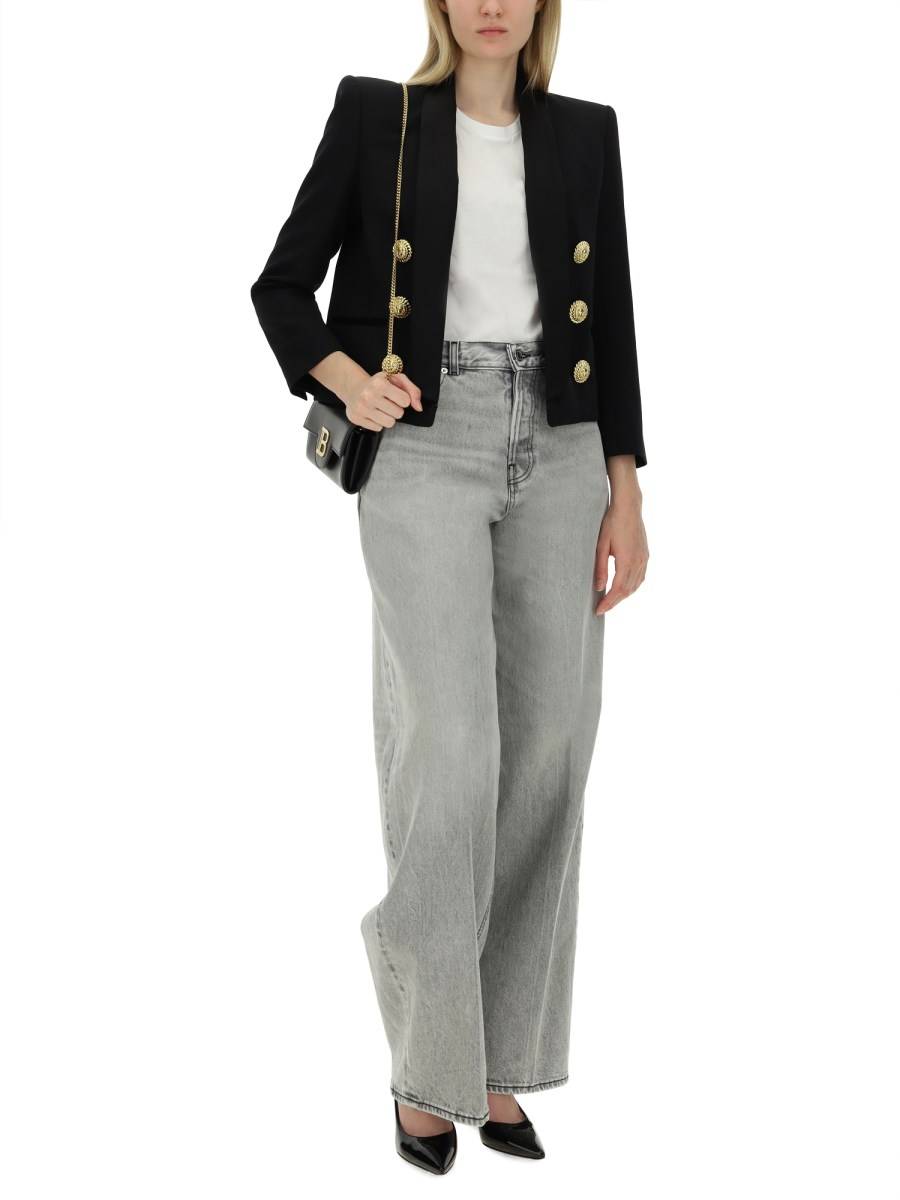BALMAIN GIACCA SEI BOTTONI IN LANA