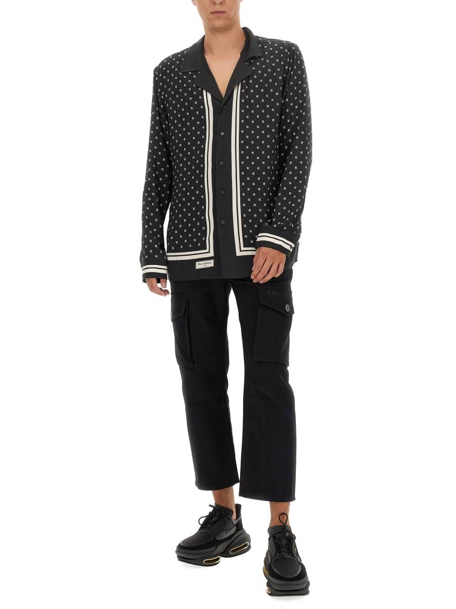 BALMAIN PANTALONE CARGO IN COTONE