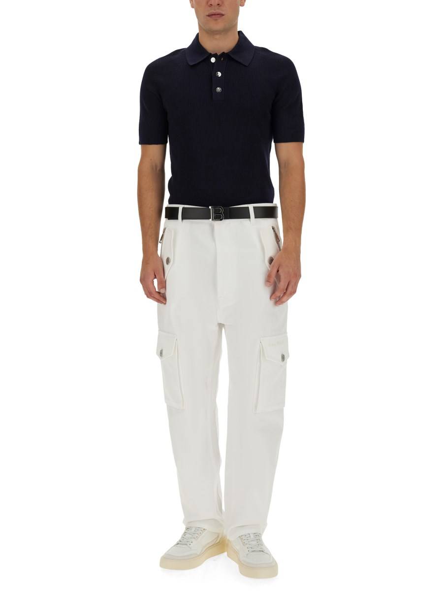 BALMAIN PANTALONE CARGO IN COTONE