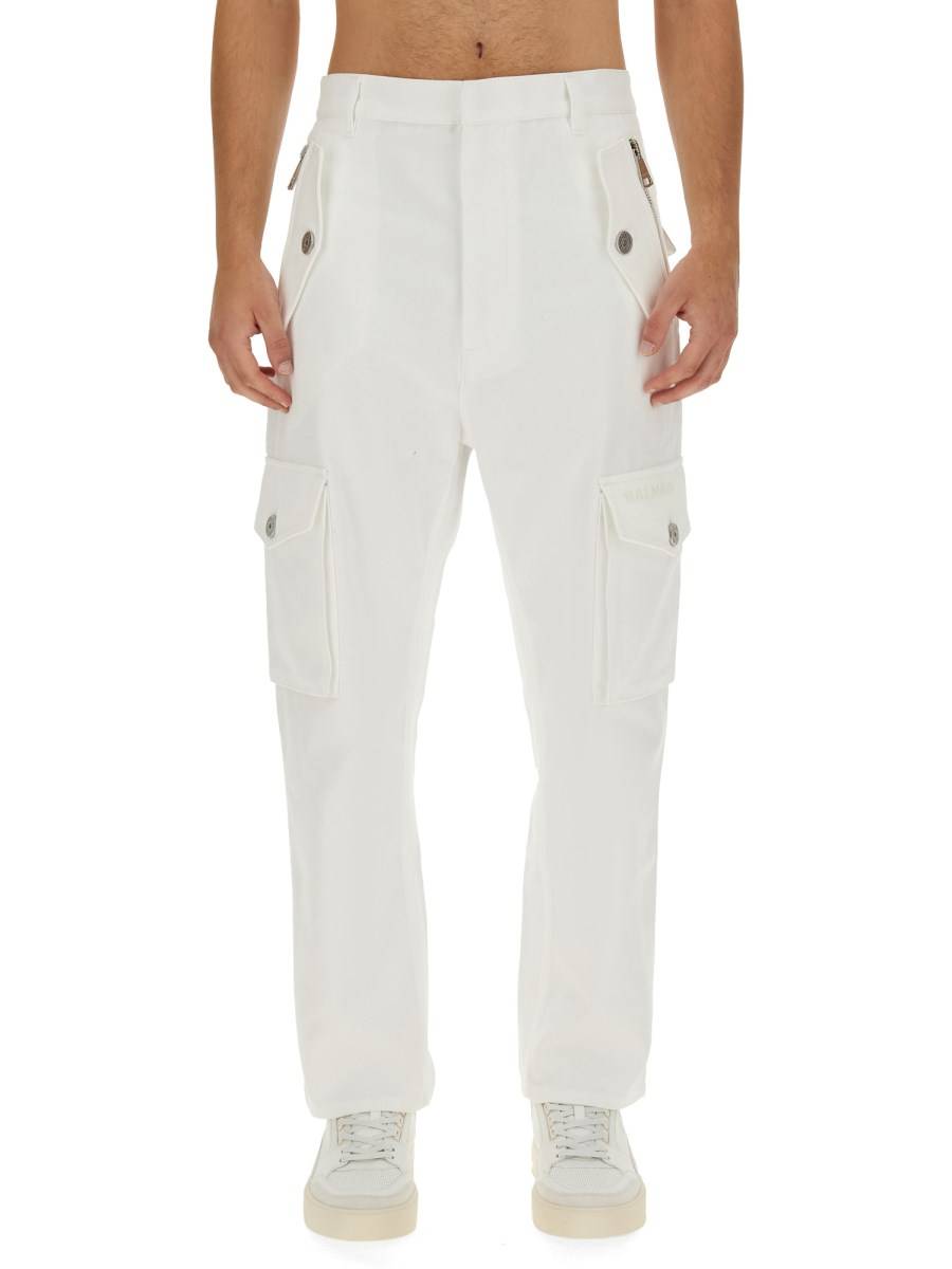 BALMAIN PANTALONE CARGO IN COTONE