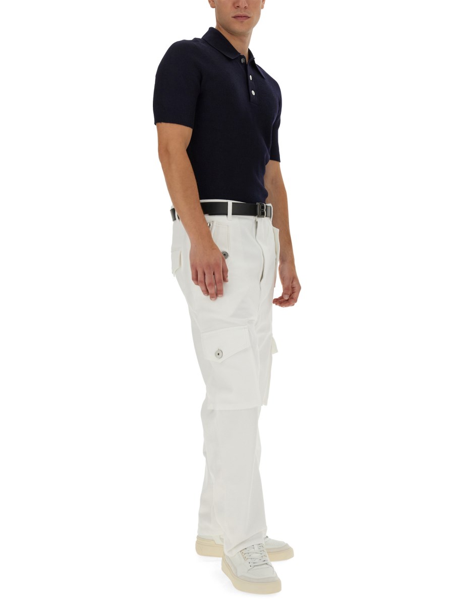 BALMAIN POLO CON PATCH LOGO