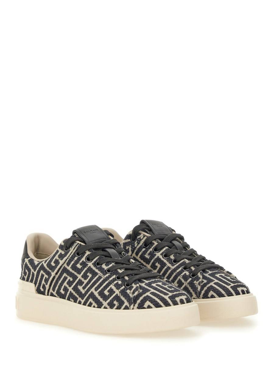 BALMAIN SNEAKER "B-COURT" IN COTONE