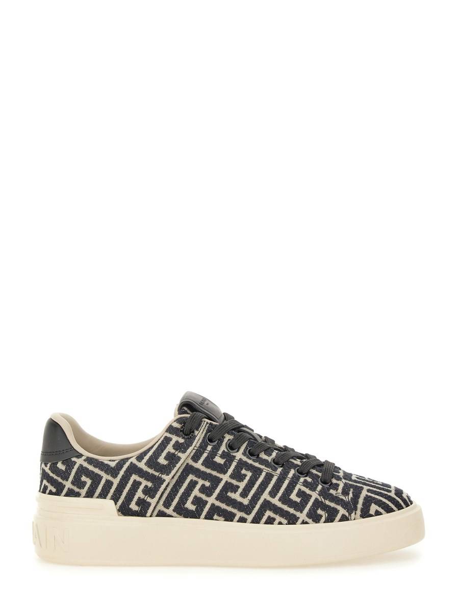BALMAIN SNEAKER "B-COURT" IN COTONE