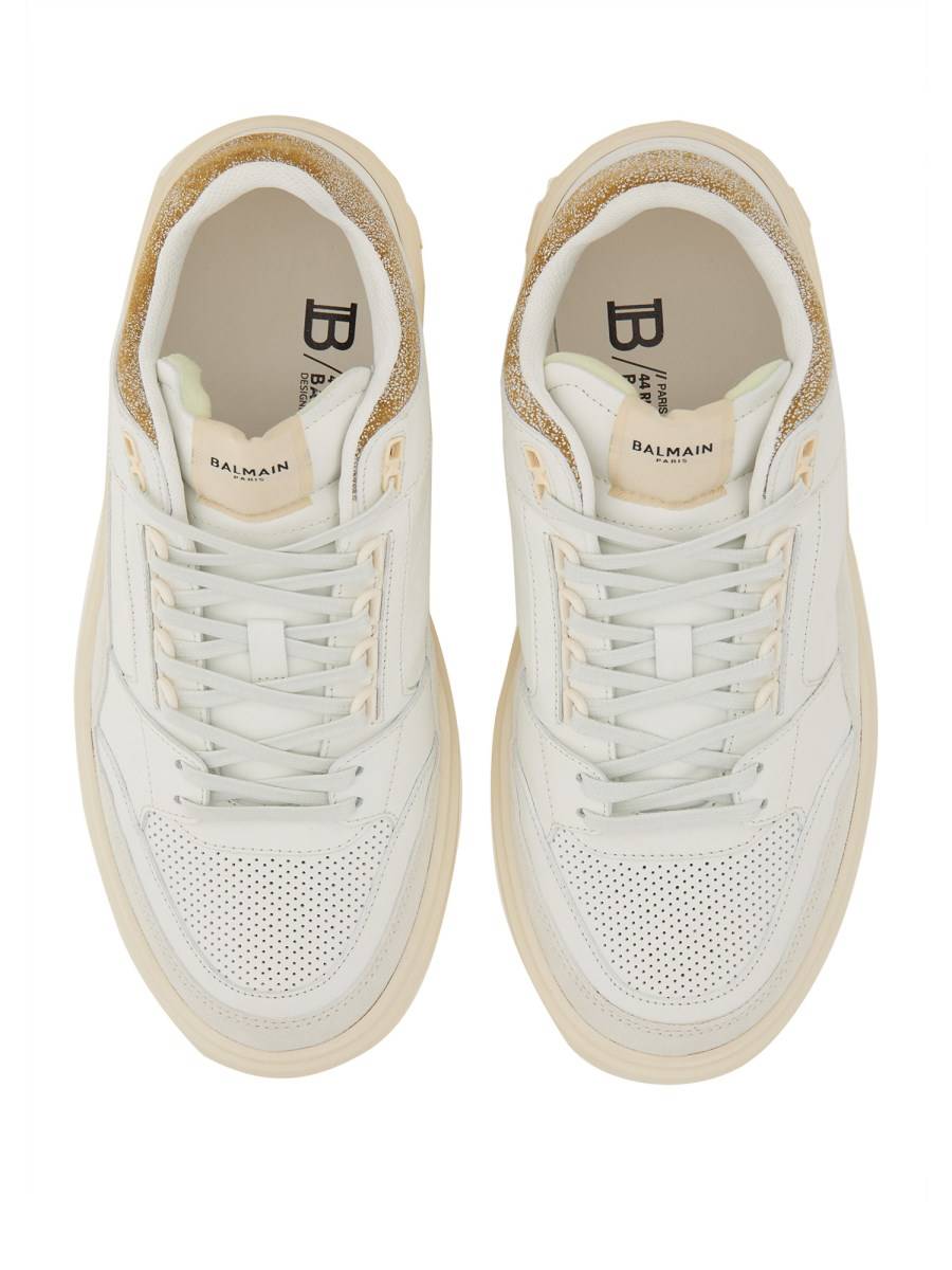 BALMAIN SNEAKER B-COURT MID IN PELLE