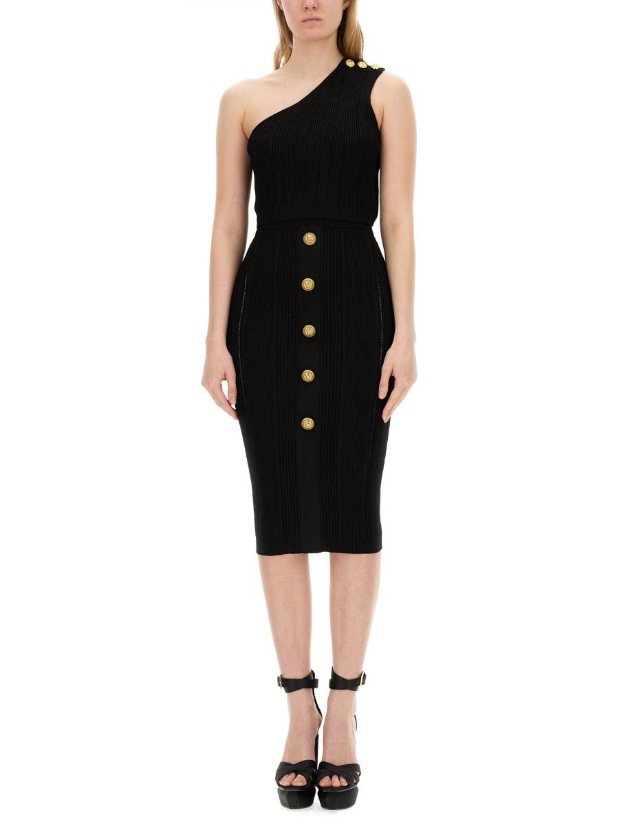 BALMAIN TOP MONOSPALLA IN VISCOSA