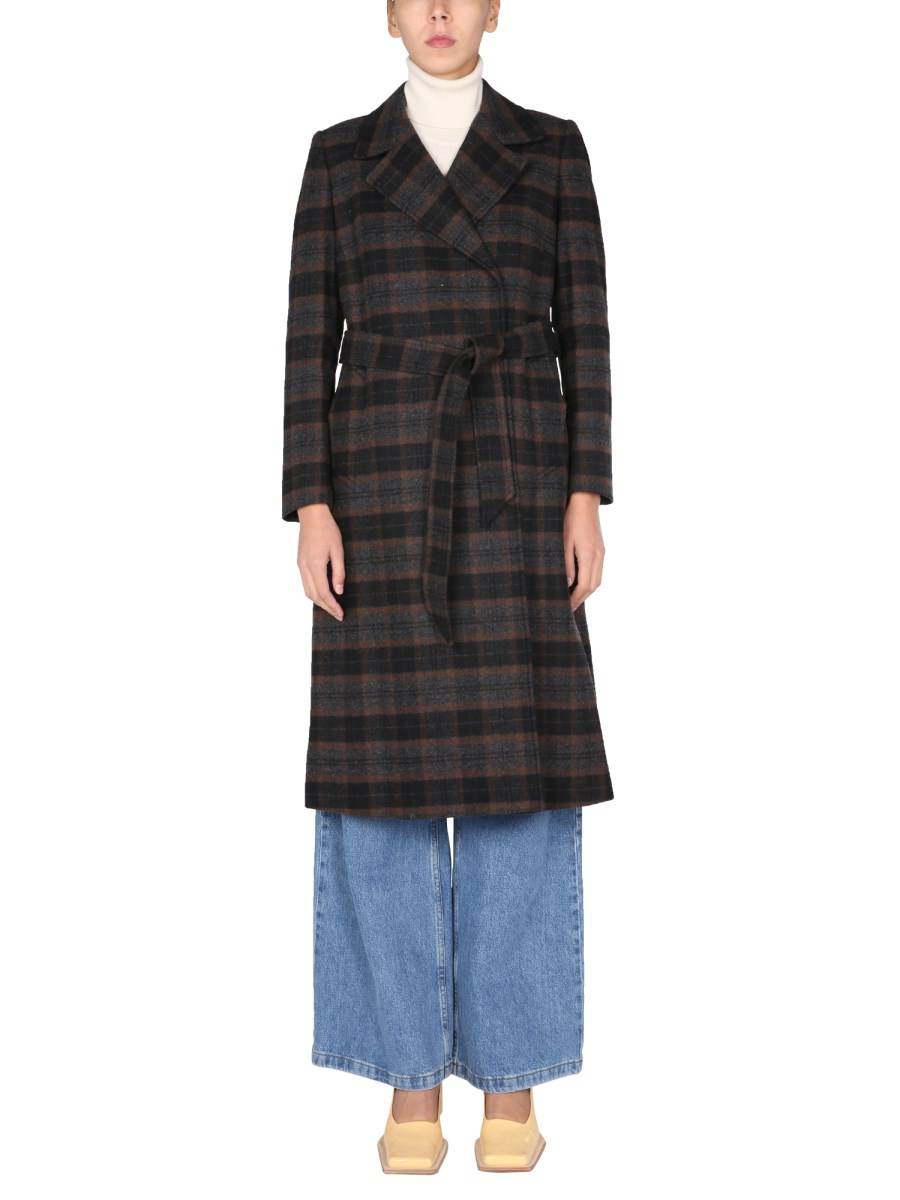 BARBOUR CAPPOTTO IN LANA CON MOTIVO A TARTAN